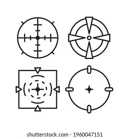 crosshair and  target aim icons vector