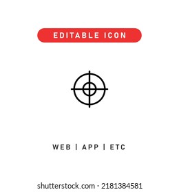 crosshair target editable stroke icon, outline icon for web, app, presentation, etc 