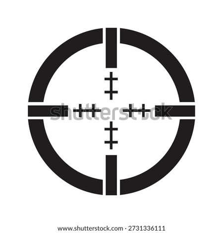 Crosshair target icon for precision focus and military aim a symbol for sniper scope and accuracy objective
