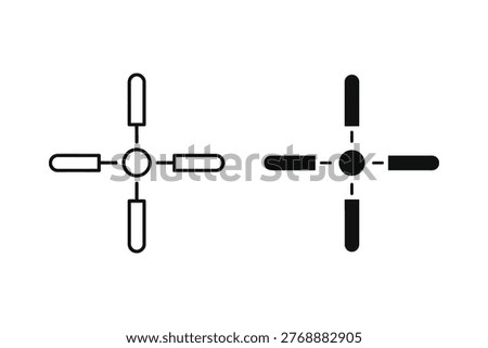 Crosshair or target icon, representing focus, aiming, or precision