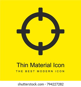 Crosshair target interface bright yellow material minimal icon or logo design
