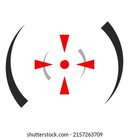 Crosshair, target mark icon vector illustration