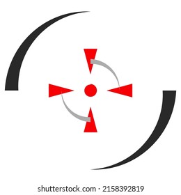 Crosshair, target mark icon vector illustration