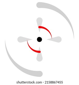 Crosshair, target mark icon vector illustration
