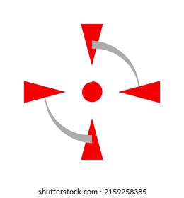 Crosshair, ilustración vectorial de icono de marca de destino