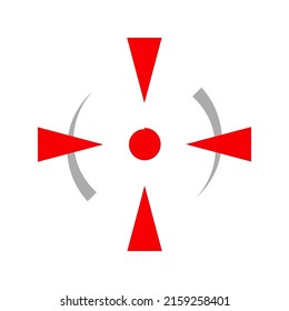 Crosshair, target mark icon vector illustration