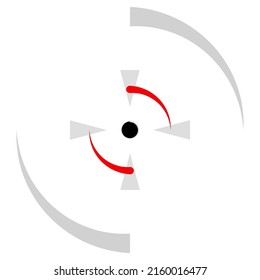 Crosshair, target mark icon vector illustration