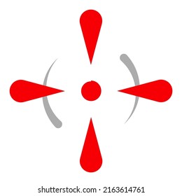 Crosshair, target mark icon vector illustration