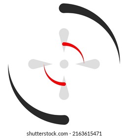 Crosshair, ilustración vectorial de icono de marca de destino