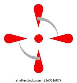 Crosshair, ilustración vectorial de icono de marca de destino