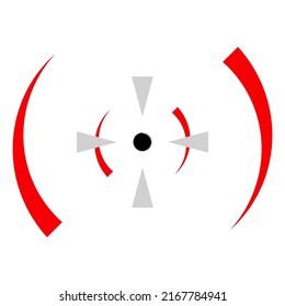 Crosshair, ilustración vectorial de icono de marca de destino