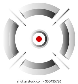 Crosshair, cross-hair, target mark vector icon. precision, accuracy concepts.
