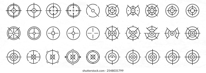 crosshair target scope set vector design templates