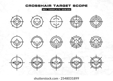 crosshair target scope set vector design templates