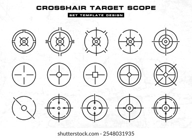 crosshair target scope set vector design templates