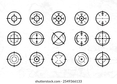crosshair target scope set vector design templates