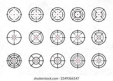 crosshair target scope set vector design templates