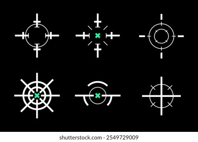 Fadenkreuz-Zielskop-Set-Vektordesign