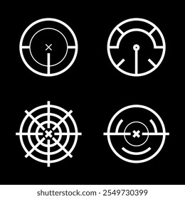 crosshair target scope set vector design