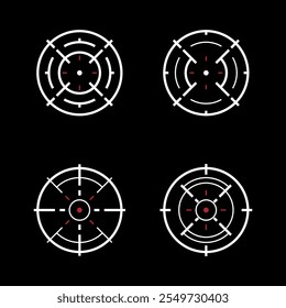 Fadenkreuz-Zielskop-Set-Vektordesign