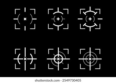 crosshair target scope set vector design