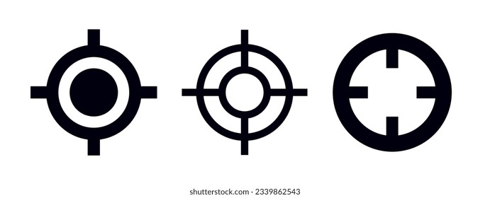 Crosshair target vector icon set