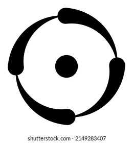 Crosshair, targetmark, reticle abstract vector. Search, seek, accuracy icon. Bullseye, pinpoint concept