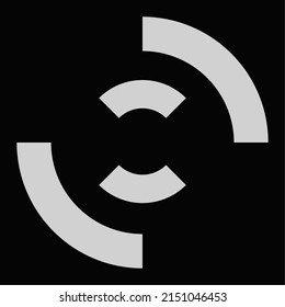 Crosshair, targetmark, reticle abstract vector. Search, seek, accuracy icon. Bullseye, pinpoint concept