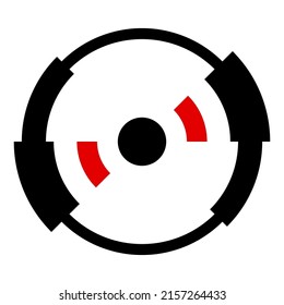 Crosshair, targetmark, reticle abstract vector. Search, seek, accuracy icon. Bullseye, pinpoint concept