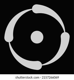 Crosshair, targetmark, reticle abstract vector. Search, seek, accuracy icon. Bullseye, pinpoint concept