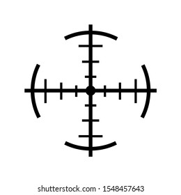 Crosshair vector flat icon, logo isolated on white background