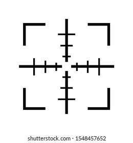 Crosshair vector flat icon, logo isolated on white background