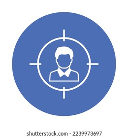 Icono del vector Crosshair Totalmente editable

