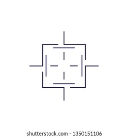 crosshair vector, square line shape