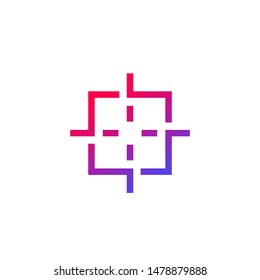 crosshair vector, square shape design