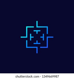 crosshair vector, square target logo