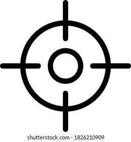 crosshair vector thin line icon 