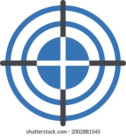 Crosshair auf weißem Hintergrund. crosshair ist ein Spiel, das von einem pehistorischen .glyph-Farbsymbol gestartet wird.
