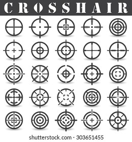 Crosshair.Icons set in vector