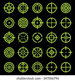 Crosshair.Icons set in vector