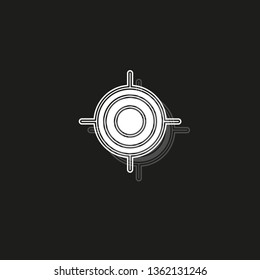 crosshairs icon - vector target aim, sniper symbol