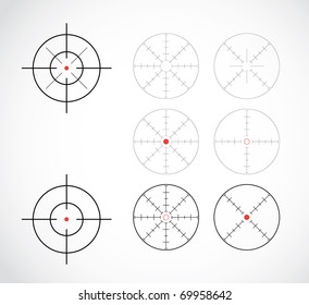 crosshairs set illustration