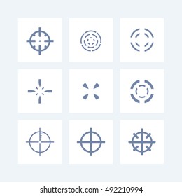 crosshairs set on white