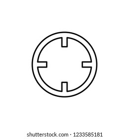 crosshairs sign icon. Element of navigation sign icon. Thin line icon for website design and development, app development. Premium icon