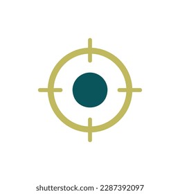 Crosshairs target destination vector isolated icon. Navigation sign. Graph symbol for travel and tourism web site and apps design, logo, app, UI