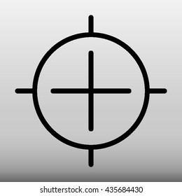 Crosshairs Vector Icon Illustration