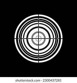 crosshairs vector illustration, suitable for mascot, logo, icon, background etc.