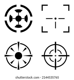 Crosshairs2 flaches Symbol einzeln auf weißem Hintergrund