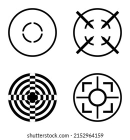 Crosshairs2 flaches Symbol einzeln auf weißem Hintergrund