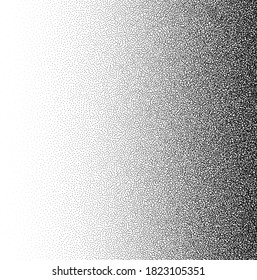 Crosshatch linear gradient. Large section of random lines, decreasing in size and density according to tone